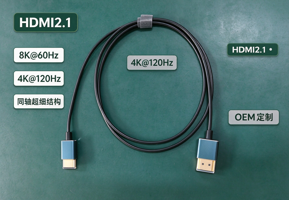 8K HDMI同轴高清线产品实拍